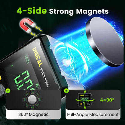 Four-sided magnetic laser digital angle gauge🔥buy two items for free delivery