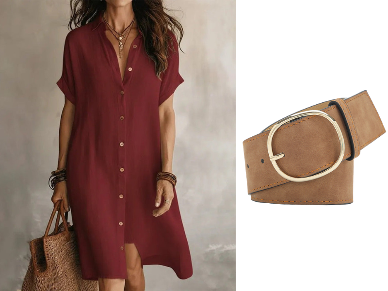 🌸Women's Short Sleeve Button-Down Shirt Dress – Your New Wardrobe Essential ✨