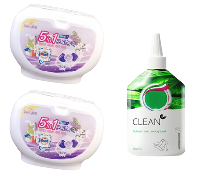 🌸🧺5-in-1 White Musk Laundry Detergent Pods (80PCS)✨ Say Goodbye to Stains