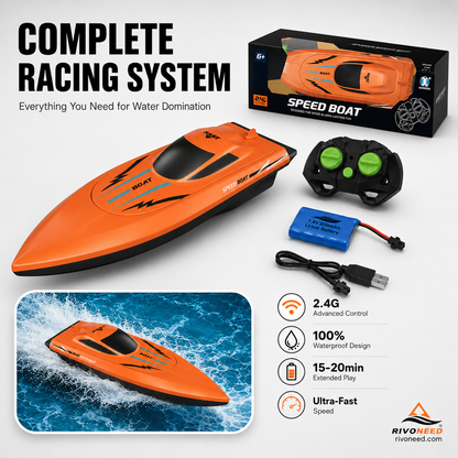 🚤 LIMITED-TIME 50% OFF! ✨ Dual-Motor RC Boat – 2.4GHz, Waterproof, Impact-Resistant 🌊