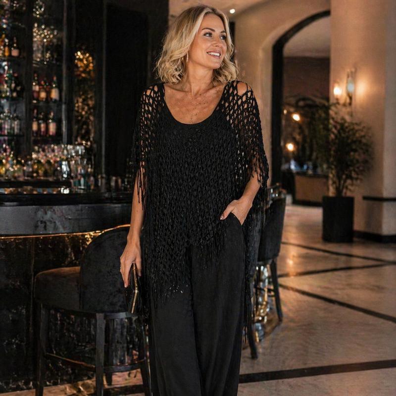 🏆 Sonderpreis letzter Tag 💲12.8! 💐 Sommerliches Metallic Häkel-Cover-Up – leicht, fließend & mühelos stylisches Sommer-Outfit