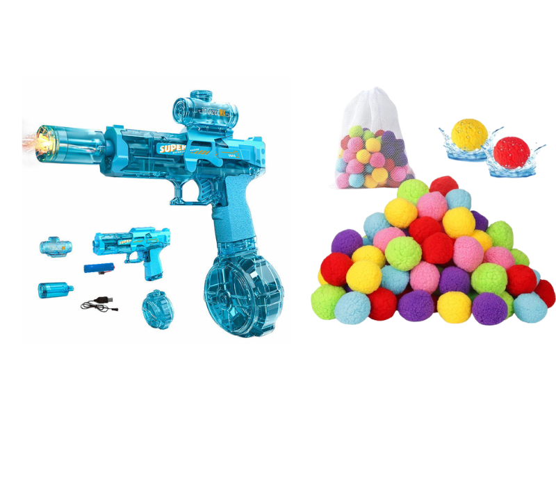Electric Water Gun: Ice Mouse with Flashlight⚡💦🔥