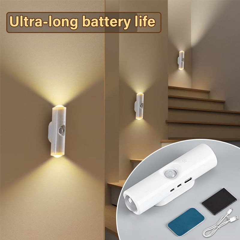 🎁LETZTE WOCHE SONDERPREIS 6,8 £!!⏳Wiederaufladbare intelligente LED-Bewegungssensor-Umgebungslicht