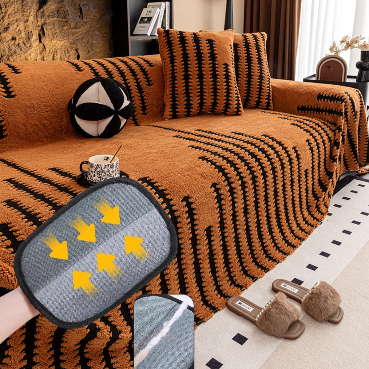 ⚡30K+ SOLD! ⚡Soft Plush Non-Slip Couch Cover