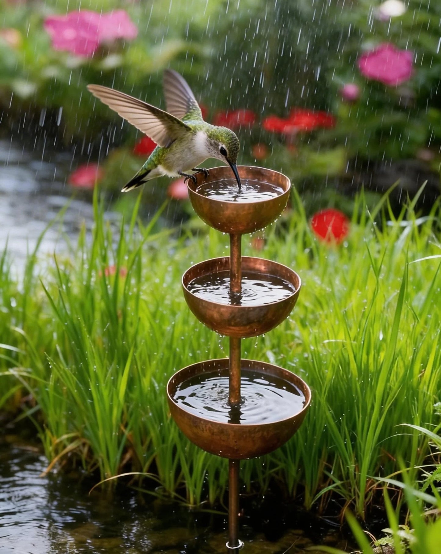 🐦LAST DAY SALE 50% OFF⚡ Rain Catcher - Plant Support 🌧️Metal Garden Ornament
