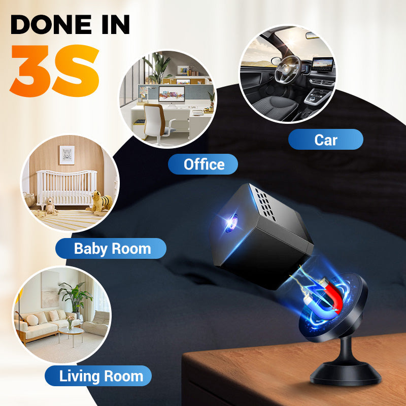 📹🌙 Mini Smart HD Security Camera – Night Vision, Motion Detection & Two-Way Audio 🔒