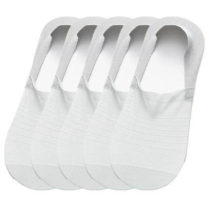 5 Pairs Ice Silk No-Show Socks Set
