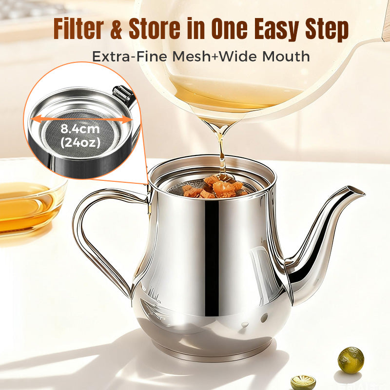 🔥Limited-Time Promotion 50% OFF🔥Stainless Steel Oil Filter Pot