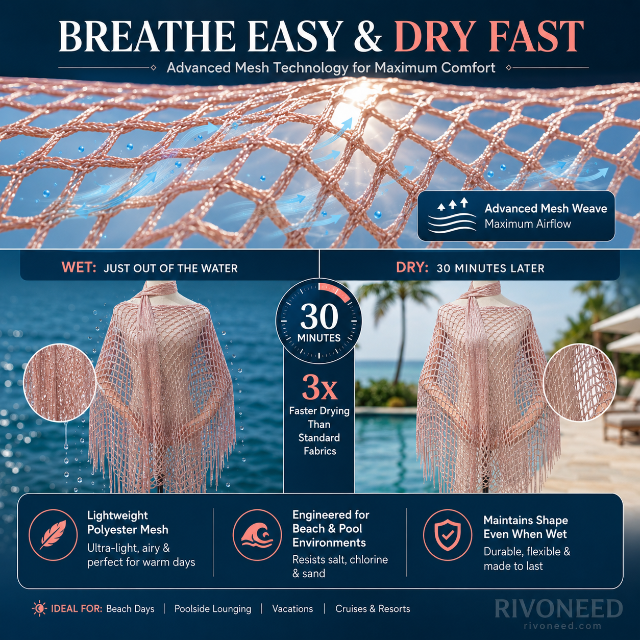 🏆 Sonderpreis letzter Tag 💲12.8! 💐 Sommerliches Metallic Häkel-Cover-Up – leicht, fließend & mühelos stylisches Sommer-Outfit