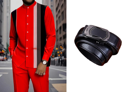 👔 Men's Striped Shirt & Pants 2-Piece Set✨ Effortless Style✨