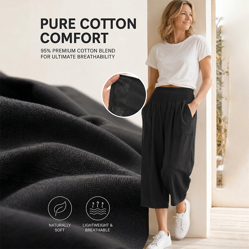 ☀️2026 HOT SALE 50% OFF🌿Lightweight Elastic Waist Crop Pants for Women