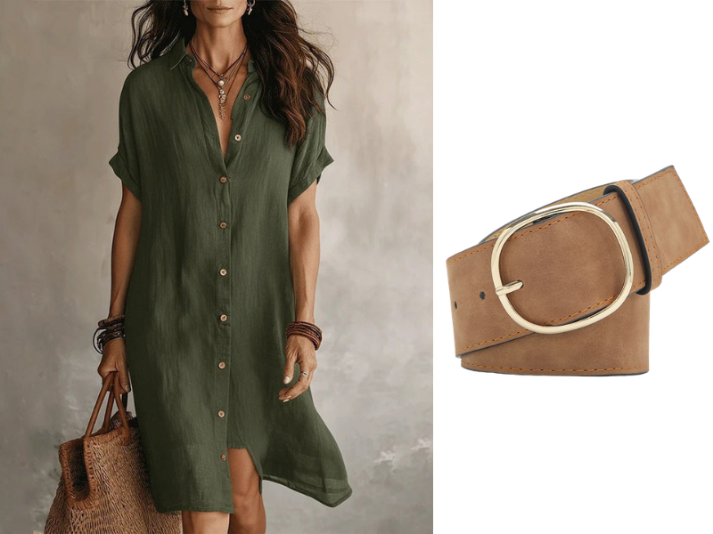 🌸Women's Short Sleeve Button-Down Shirt Dress – Your New Wardrobe Essential ✨