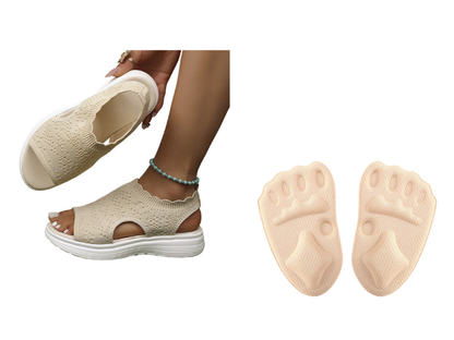 👡🌬️ Women's Breathable Knit Platform Sandals – Lightweight and Soft ✨