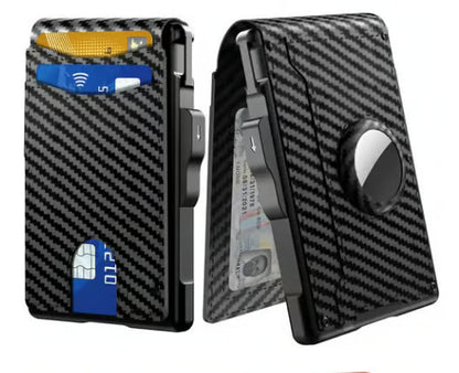 🔥Last Day 50% OFF-💼🔒Men's Simple Bifold Wallet- With Pop Up Aluminum Case Money Clip Slim Leather Slots Credit Card Holder RFID Blocking Bifold Minimalist Wallet(🎁Perfect Gift)
