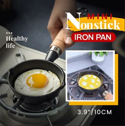 🍳Mini Nonstick Iron Pan 3.9”/10cm - Perfect Single-Serve Frying Pan✨