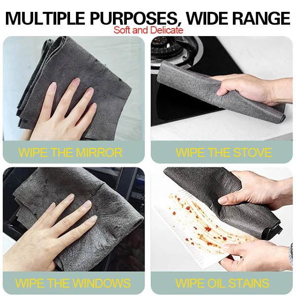 🌟Kitchen Essentials 🏠️🧼 One-Wipe Shine Magic Cleaning Cloth – No Fingerprints, No Water Marks!