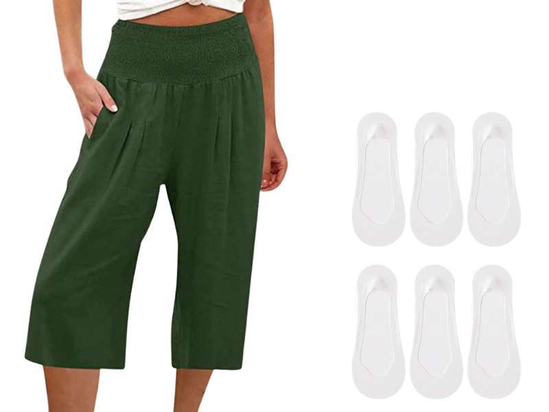 ☀️2026 HOT SALE 50% OFF🌿Lightweight Elastic Waist Crop Pants for Women