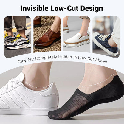5 Pairs Ice Silk No-Show Socks Set