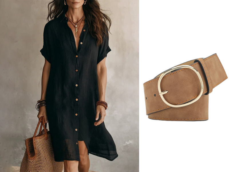 🌸Women's Short Sleeve Button-Down Shirt Dress – Your New Wardrobe Essential ✨