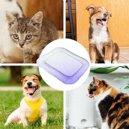 🎁Last Day Promotion 60% OFF🔥Pet Cooling Mat for Dogs & Cats 🐾  Naturally Cool Ice-Silk Pad • Breathable, Washable & Soft 🌿  For Floors, Sofas & Car Travel • Multiple Sizes • Gradient Colours ☀️🐶🐱