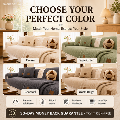🐶Thickened Non-Slip Sofa Cover – Ultra-Soft, Washable, Scratch-Resistant & Pet-Friendly, 4 Colours 🛋️✨