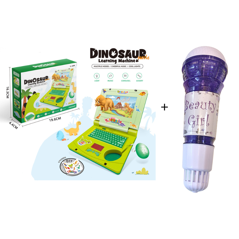 🔥 Interactive Simulation Toy Laptop – Pretend Play Computer with A-Z Keyboard & 1-10 Number Keys, 55+ Songs Lights Sounds, 5 Learning Modes (ABC/Numbers/Music/Games/Messages), Foldable with Handle
