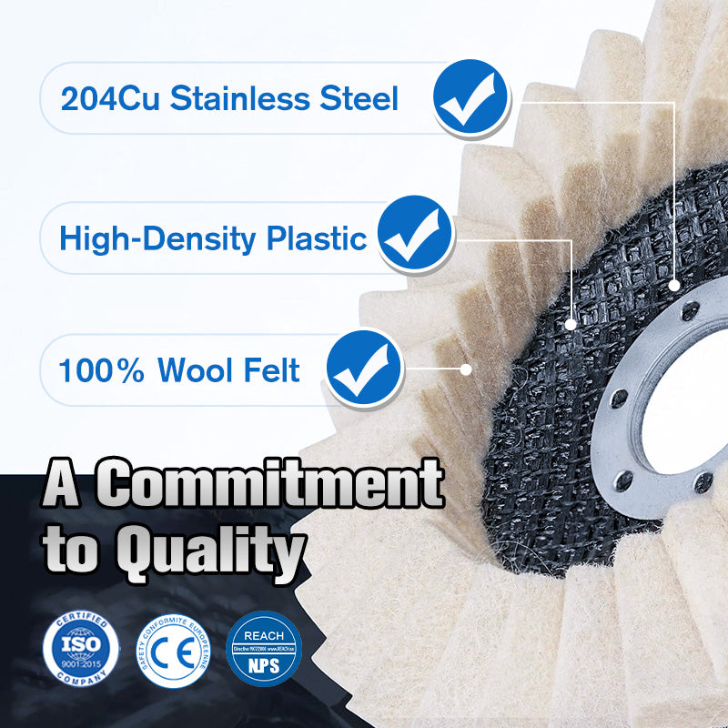 🔥LAST DAY -BUY 1 GET 1 FREE🔥✨ Achieve A Mirror Finish –Wool Felt Flap Polishing Disc