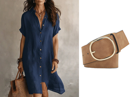 🌸Women's Short Sleeve Button-Down Shirt Dress – Your New Wardrobe Essential ✨