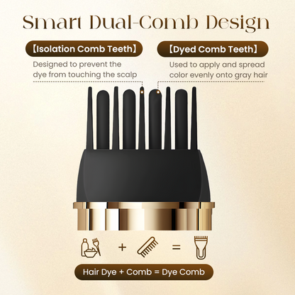 ✨ 2-in-1 Hair Dye Comb for Gray Hair |  Instant Root Touch-Up & Full Coverage 🎄🌟