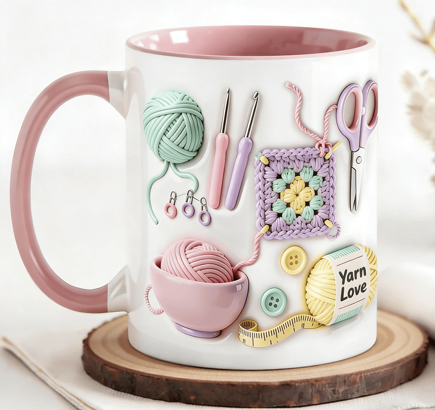 🔥LAST DAY SALE 50% OFF!!🏆Flash Sale⚡ 50K+ SOLD! Almost Gone💥Yarn Love Mug, Gift For Crafters And Creative Souls