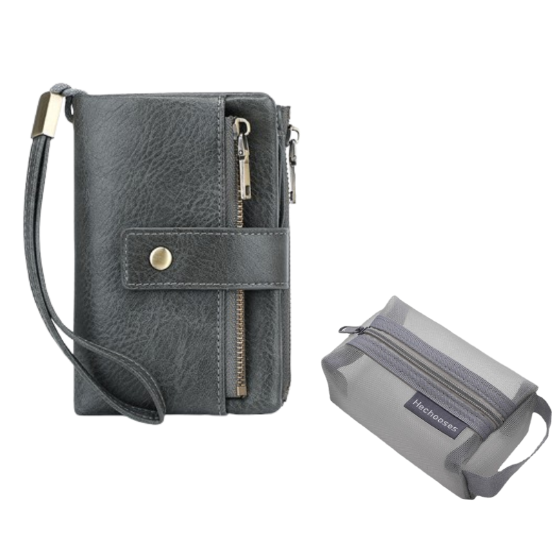 Women's Retro Style RFID Blocking Tri-fold Wallet
