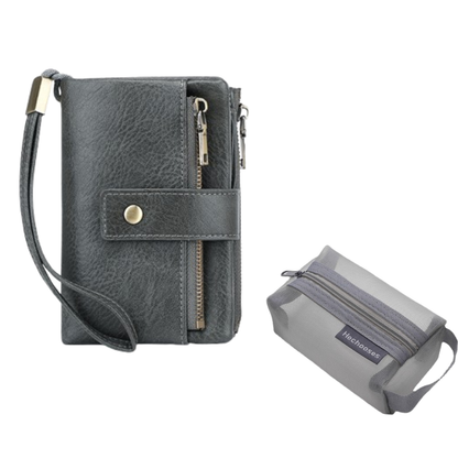 Women's Retro Style RFID Blocking Tri-fold Wallet