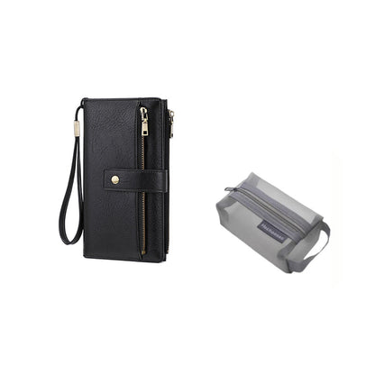 Women's Retro Style RFID Blocking Tri-fold Wallet