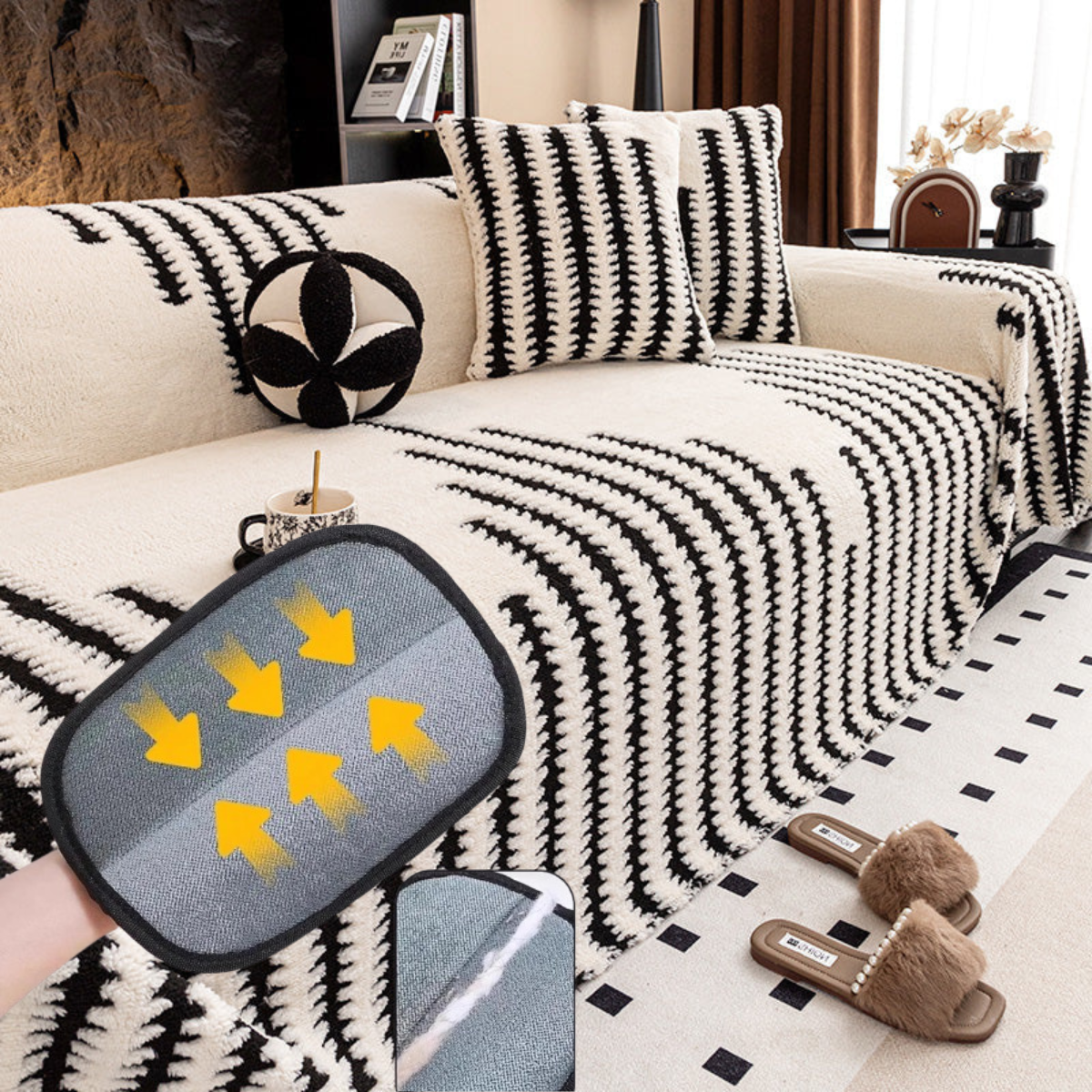⚡30K+ SOLD! ⚡Soft Plush Non-Slip Couch Cover