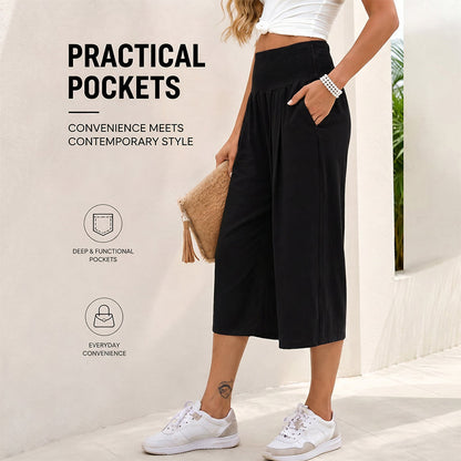 ☀️2026 HOT SALE 50% OFF🌿Lightweight Elastic Waist Crop Pants for Women