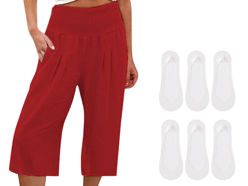 ☀️2026 HOT SALE 50% OFF🌿Lightweight Elastic Waist Crop Pants for Women