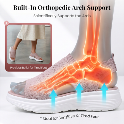 👡🌬️ Women's Breathable Knit Platform Sandals – Lightweight and Soft ✨