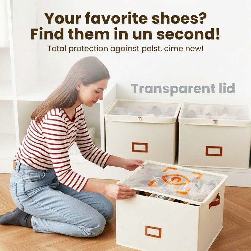 👟 Schuh-Organizer-Aufbewahrungsbox aus Stoff – faltbares Design, großes Fassungsvermögen, staubdicht & atmungsaktiv, platzsparend für Schrank & Schlafzimmer 🧺