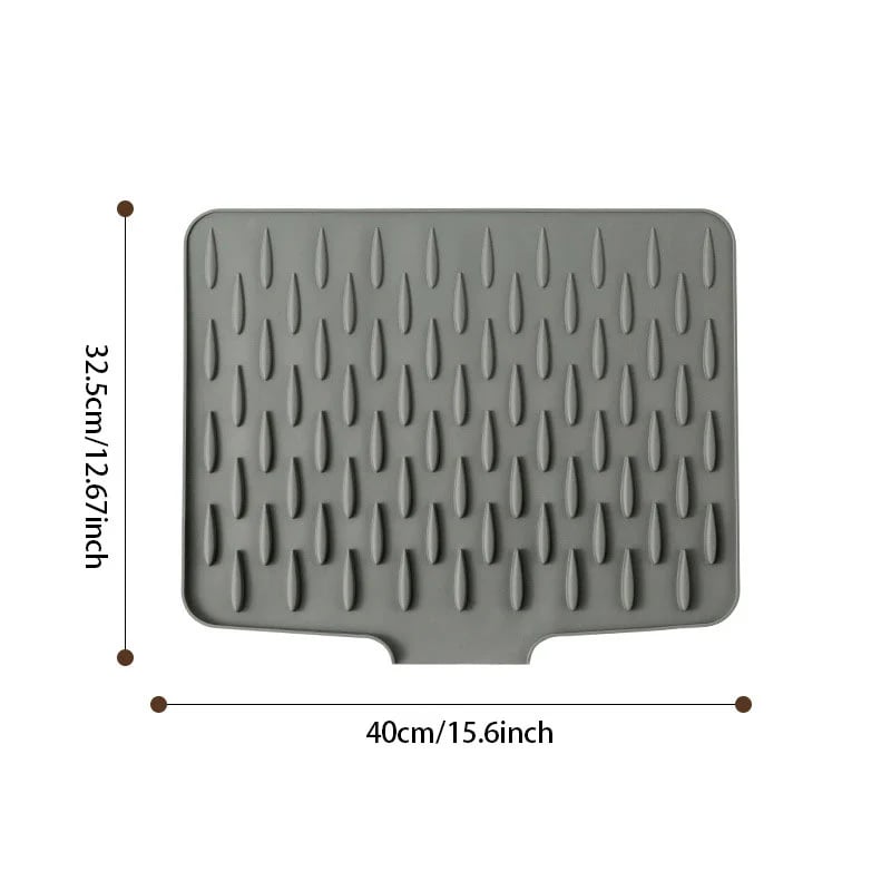🍽️ 60% OFF NOW! ✨ No-Spill Silicone Worktop Saver - Heat-Resistant & Non-Slip Drying Mat with Drainage Groove 💧🧽