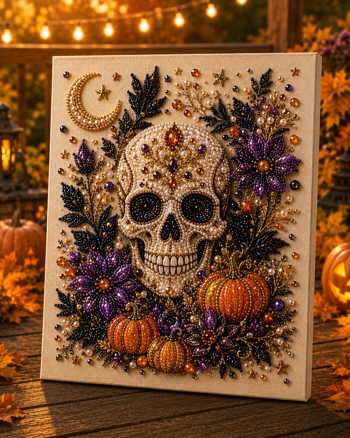 🔥 Letzter Tag 60% RABATT – 👻✨ Halloween-Perlenkunst-DIY-Kit – Verwandle winzige Perlen in schaurig-süße Magie