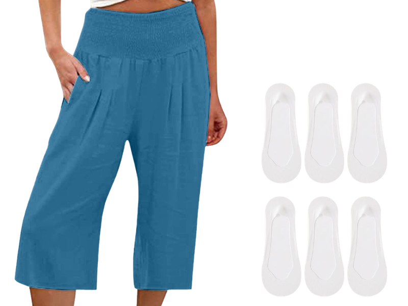☀️2026 HOT SALE 50% OFF🌿Lightweight Elastic Waist Crop Pants for Women