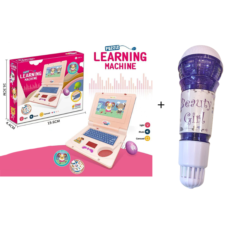 🔥 Interactive Simulation Toy Laptop – Pretend Play Computer with A-Z Keyboard & 1-10 Number Keys, 55+ Songs Lights Sounds, 5 Learning Modes (ABC/Numbers/Music/Games/Messages), Foldable with Handle
