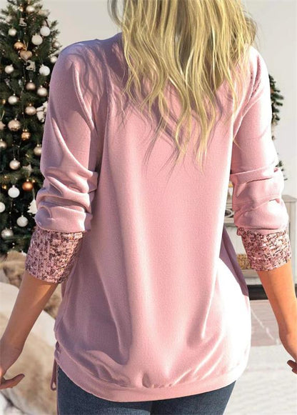 💖LAST DAY PROMOTION - 50%OFF💖 Sequin Loose Smocked Fake Two-Piece Top