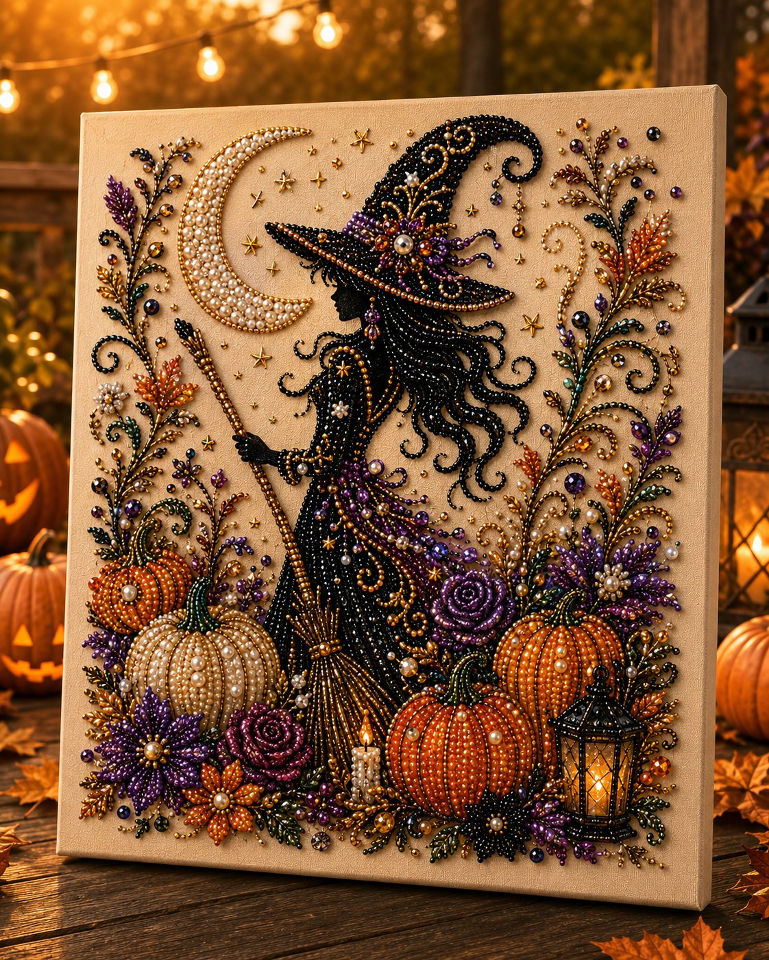 🔥 Letzter Tag 60% RABATT – 👻✨ Halloween-Perlenkunst-DIY-Kit – Verwandle winzige Perlen in schaurig-süße Magie