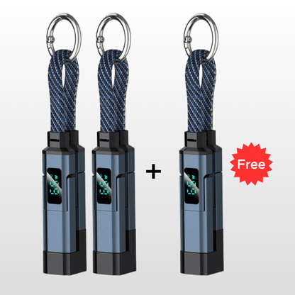 🔥HOT SALE 61% OFF🔥4-in-1 Digital Display Keychain Charging Cable