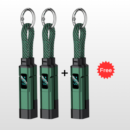 🔥HOT SALE 61% OFF🔥4-in-1 Digital Display Keychain Charging Cable