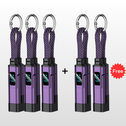 🔥HOT SALE 61% OFF🔥4-in-1 Digital Display Keychain Charging Cable