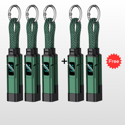🔥HOT SALE 61% OFF🔥4-in-1 Digital Display Keychain Charging Cable