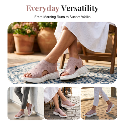 👡🌬️ Women's Breathable Knit Platform Sandals – Lightweight and Soft ✨