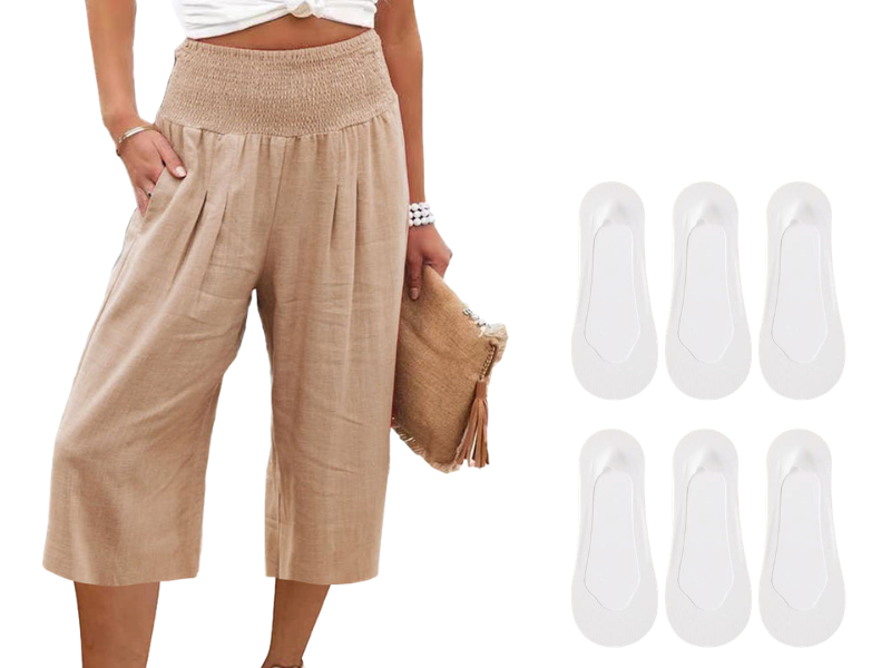 ☀️2026 HOT SALE 50% OFF🌿Lightweight Elastic Waist Crop Pants for Women